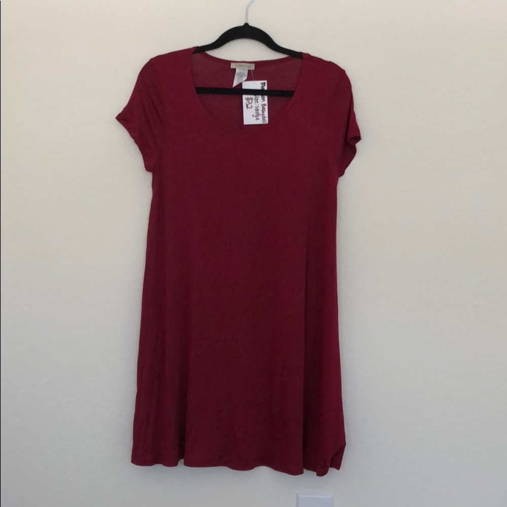 Burgundy dress